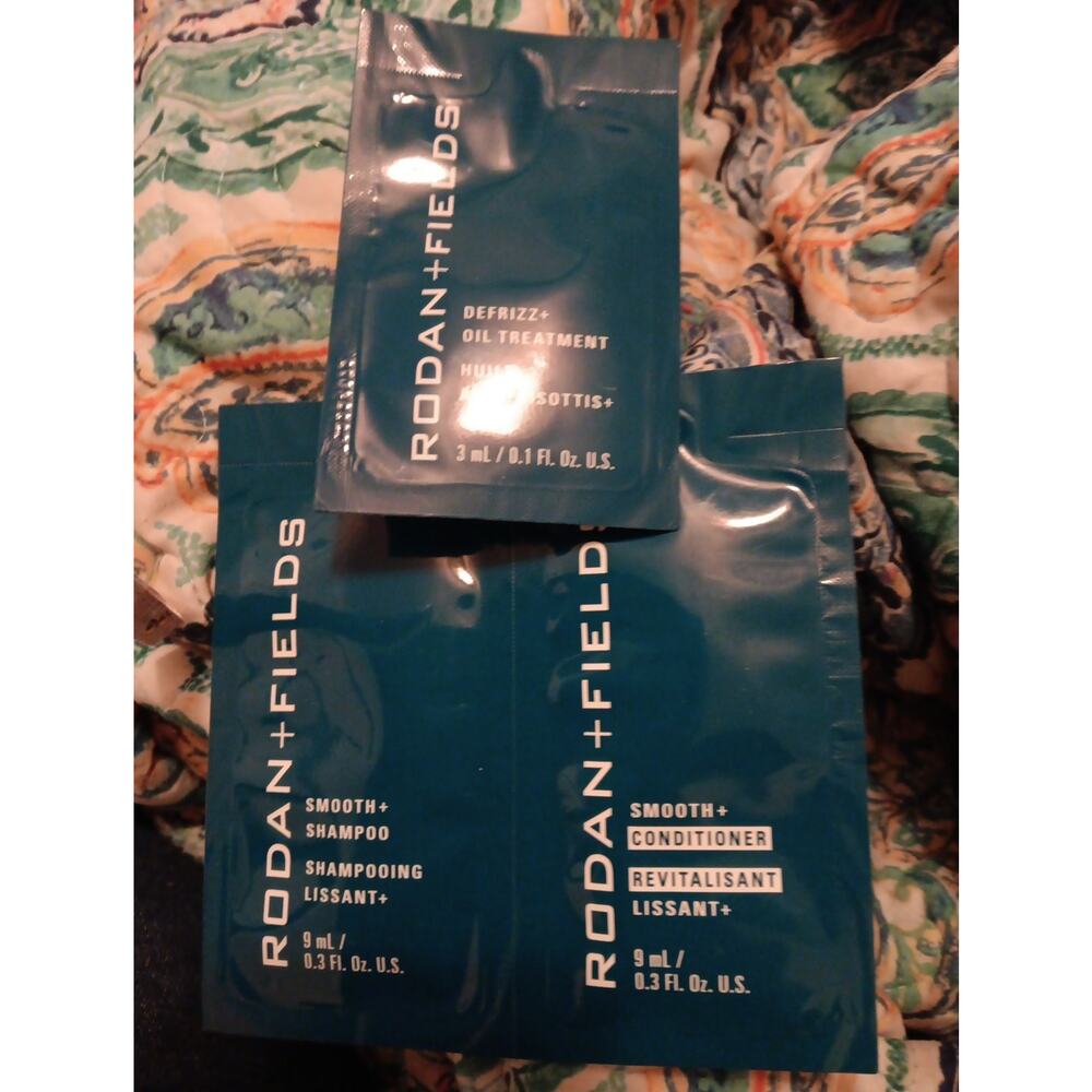 Rodan + Fields, Samples Shampoo, Conditioner & Defrizz Treatment, NIP